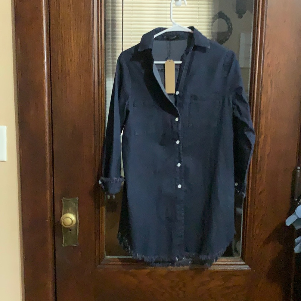 Dark Jean Dress - Size Large